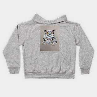 Great Horned Owl Kids Hoodie